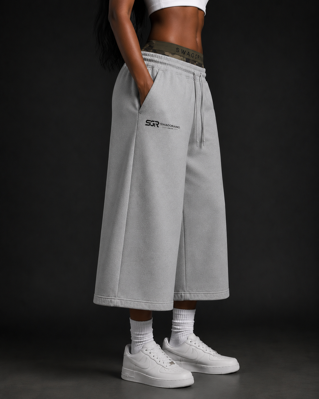 Swagoraimo Atelier™ 3/4 Wide-Leg Joggers.