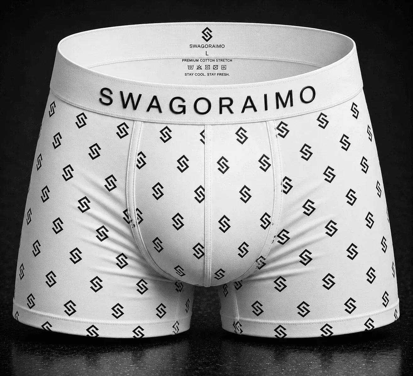 SWAGORAIMO™ Premium Monogram Boxer Briefs 3-Pack – Limited Edition.