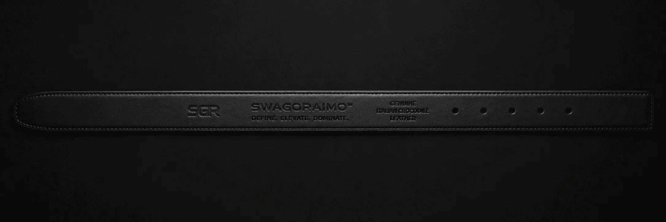 SWAGORAIMO™ SGR Imperial Crocodile Belt - 𝓢𝓦𝓐𝓖𝓞𝓡𝓐𝓘𝓜𝓞