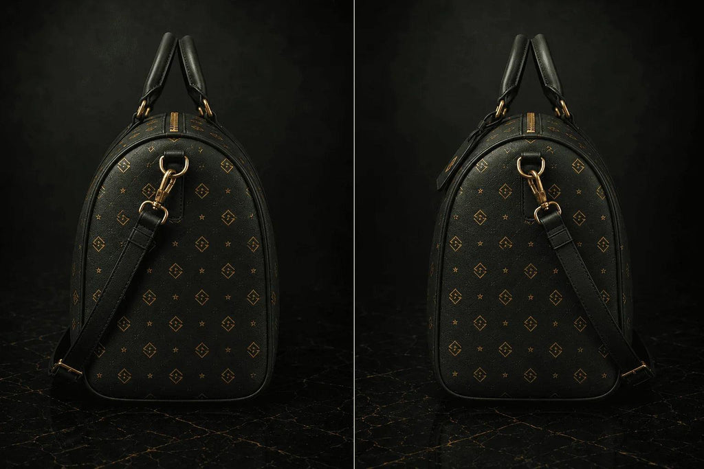 SWAGORAIMO™ Luxury Leather Weekender Bag – Gold Hardware & Limited Run.