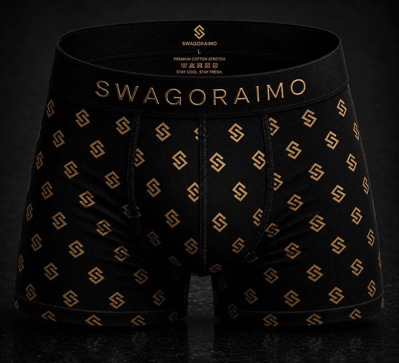 SWAGORAIMO™ Premium Monogram Boxer Briefs 3-Pack – Limited Edition.