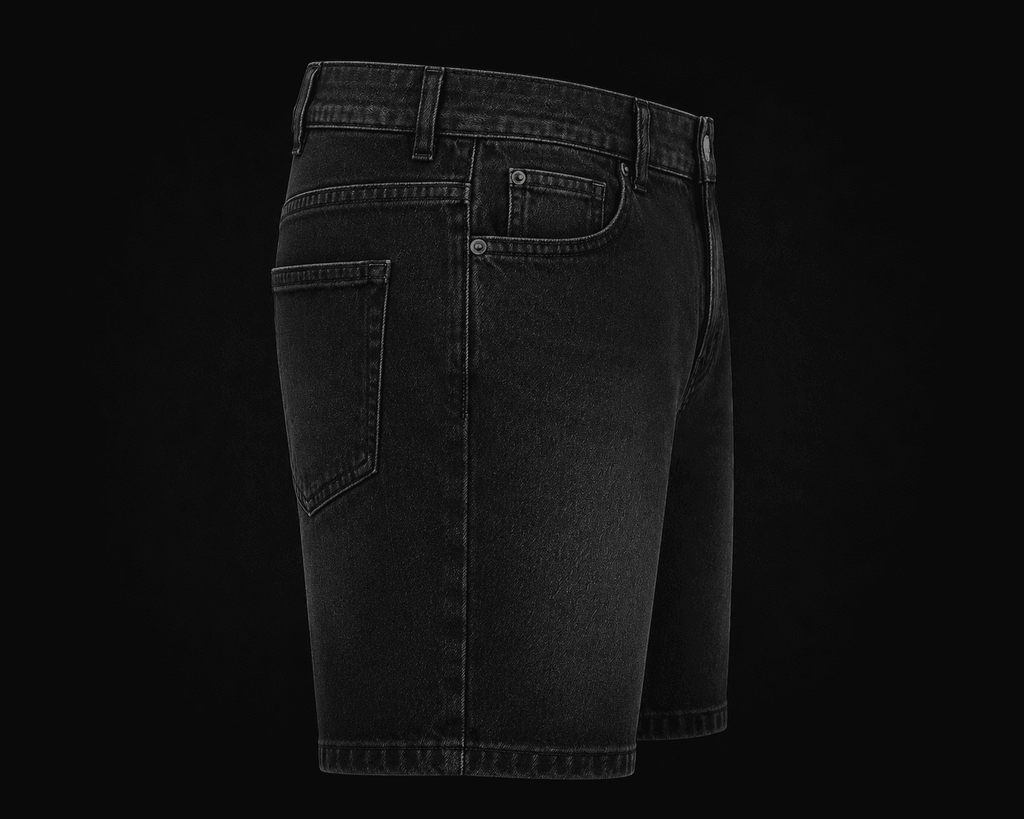 SWAGORAIMO ATELIER™ Premium Black Denim Shorts.