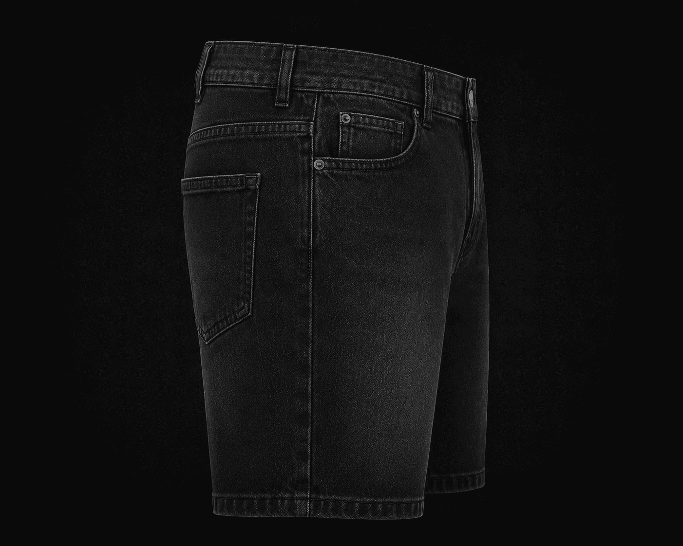 SWAGORAIMO ATELIER™ Premium Black Denim Shorts.
