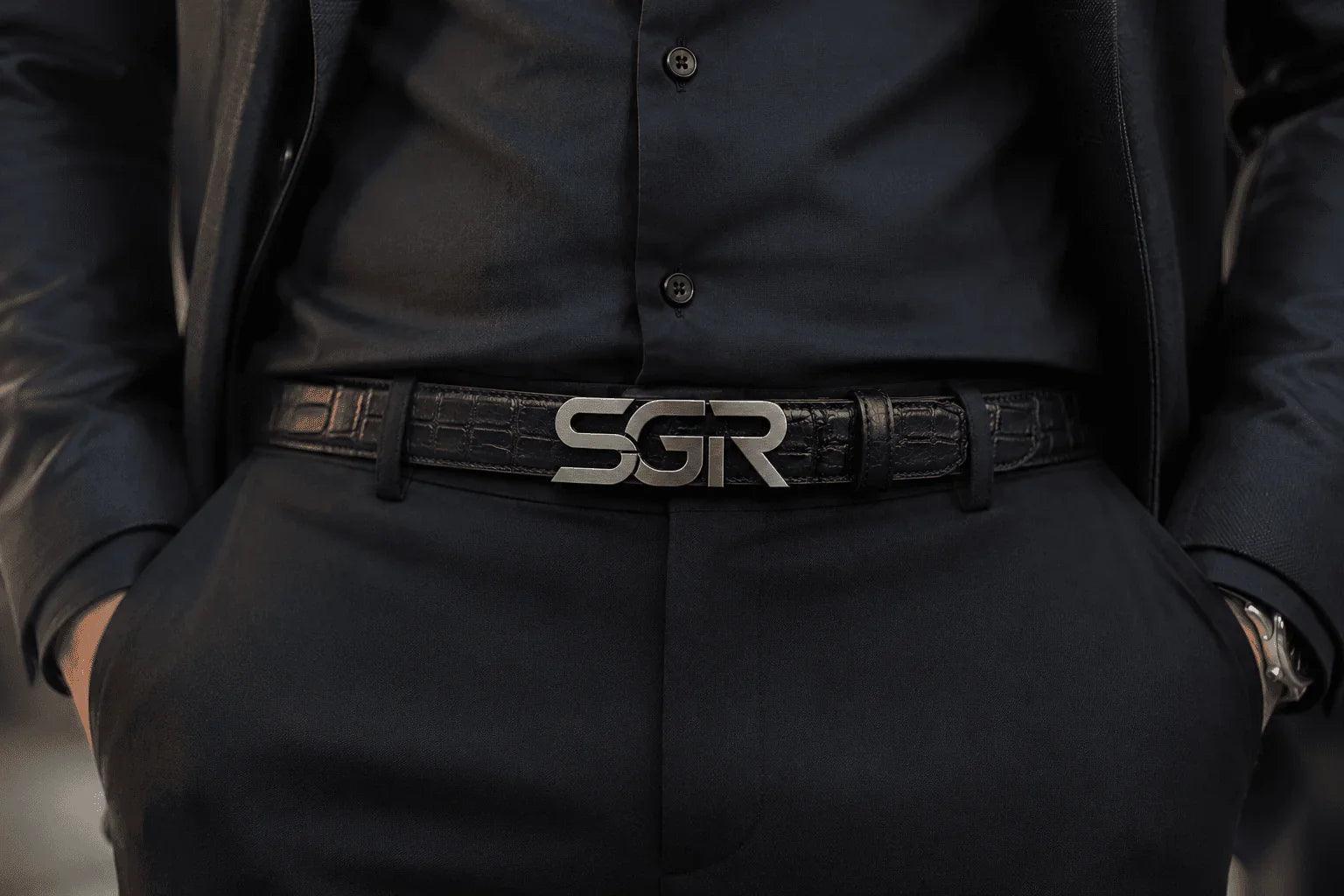 SWAGORAIMO™ SGR Signature Crocodile Belt - 𝓢𝓦𝓐𝓖𝓞𝓡𝓐𝓘𝓜𝓞