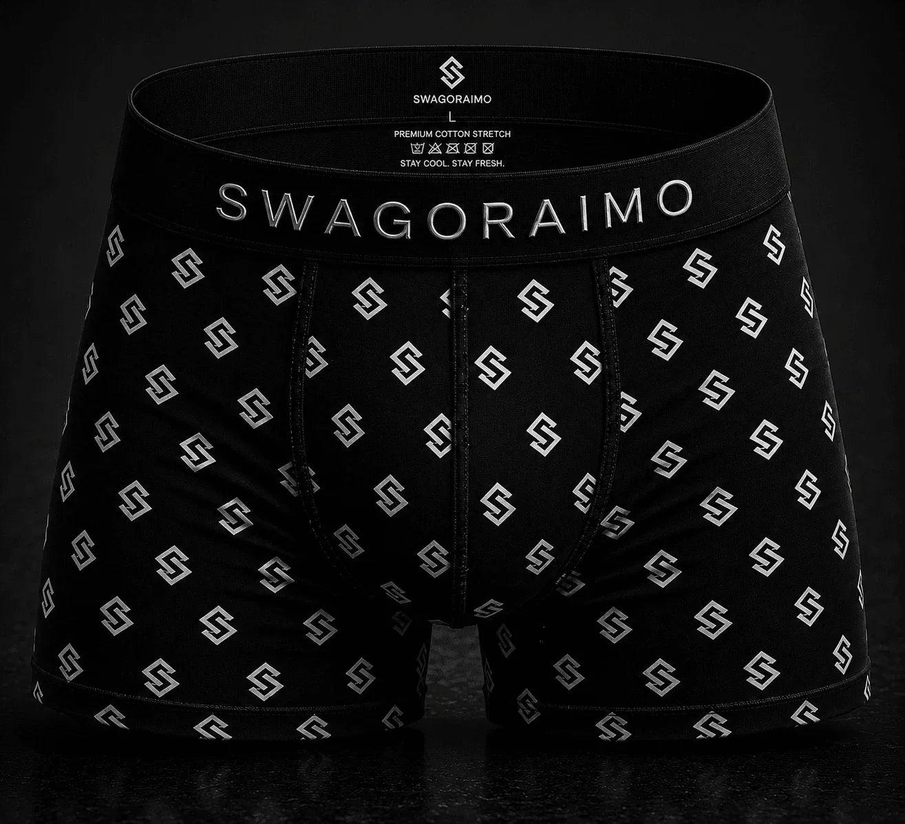 SWAGORAIMO™ Premium Monogram Boxer Briefs 3-Pack – Limited Edition.